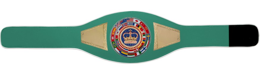 CHAMPIONSHIP BELT PROFLAG2/FLAG/G/BLUECRWN - VARIETY OF LEATHER COLOURS AVAILABLE